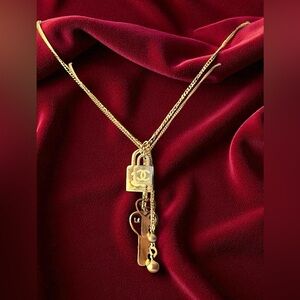 Stainless Steel luxury Gold Lock Pendant Necklace‎